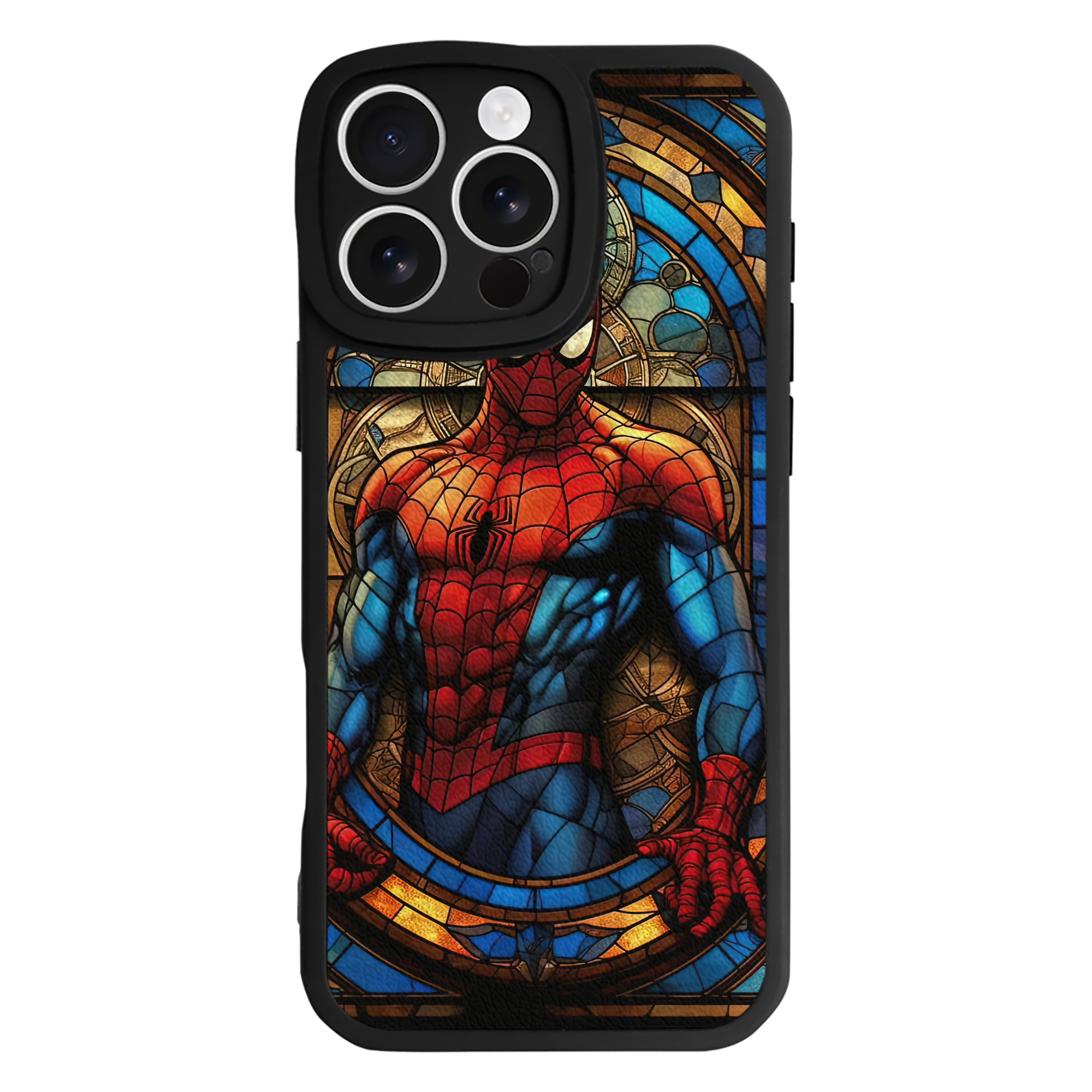 （画像用） Spider Man スパイダーマン 【iPhone 16シリーズ対応】シリコンスマホケース（レザー調） 材質：シリコン